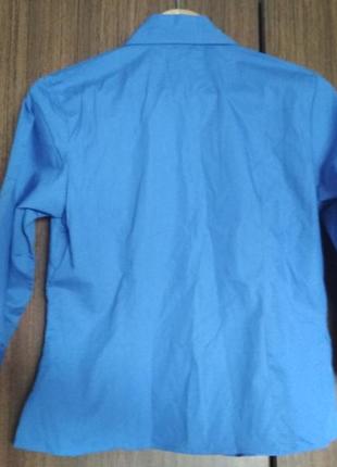 Синяя рубашка на молнии rohde, сша, новая, размер s10 фото