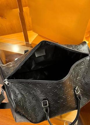 Сумка велика туристична для поїздок louis vuitton чорна2 фото