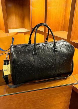 Сумка большая туристическая для поездок louis vuitton черная