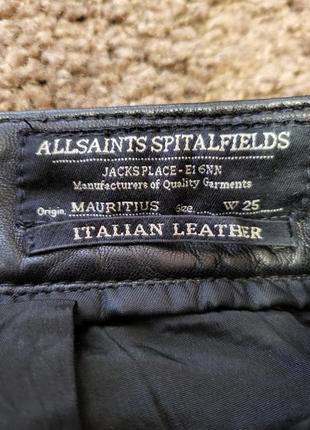 Шкіряні штани allsaints6 фото