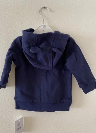 Тепла кофта з вушками кофта на молніі 3