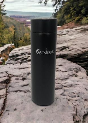 Термос unique un-1006 500мл із датчиком температури. колір чорний