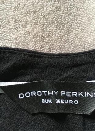 Чорна сукня з баскою з віскози dorothy perkins5 фото