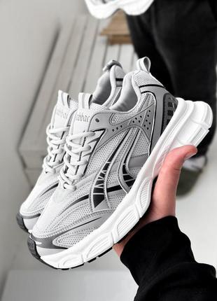 Стильні комфортні сірі чоловічі кросівки весна/осінь,текстиль+екошкіра,чоловіче взуття демісезон