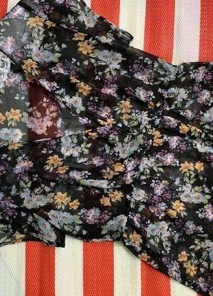 Обалденная блуза на запах в цветочный принт zara1 фото