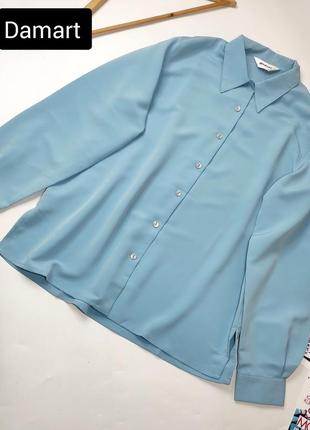 Рубашка женская голубого цвета от бренда damart xl