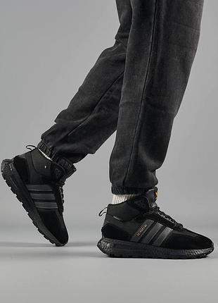 Чоловічі кросівки adidas originals retropy e5 fur / адідас / утеплені / зимові / взуття / замша, хутро / білі, чорні, сірі, сині / з хутром