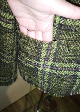 Вовняний-54%,твідовий жакет-піджак з кишенями,бохо,великого розміру,marks & spencer5 фото
