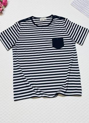 Футболка  в смужку  біло-синю від італійського бренду bassini 🩷 розмір  l 💥