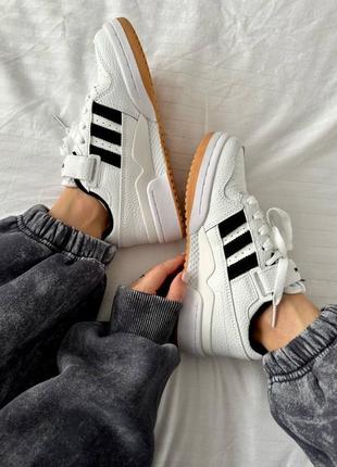 Adidas forum 👕 « white / black gum »  premium3 фото