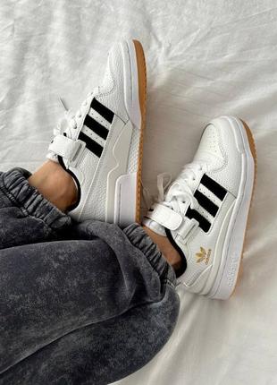 Adidas forum 👕 « white / black gum »  premium4 фото