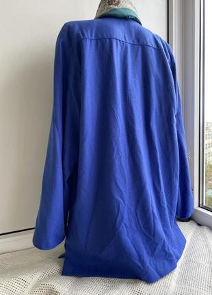 Винтажный васильковый пиджак/жакет из шерсти9 фото