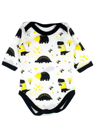 Боді дитячий білий діно tm mishka