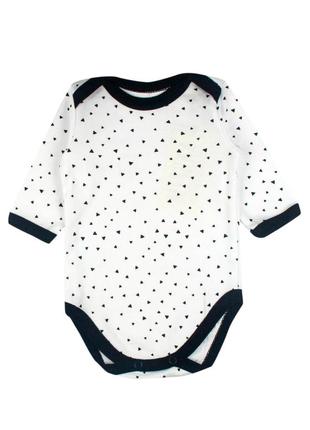 Боді дитячий білий з трикутничками tm mishka