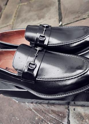 Чорні туфлі без шнурівок 40, 41, 43 розмір
