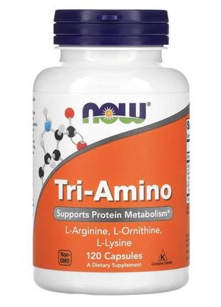 Tri-amino, добавка з амінокислотами, 120 капсул