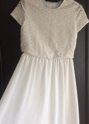 Нарядное платье!белое платье!ажурное платье!випускне плаття!6 фото