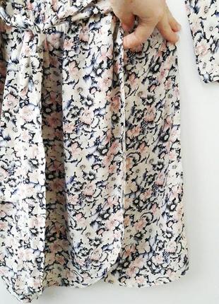 Міні сукня на запах оригінальне плаття в квіти на запах сукня на запах4 фото