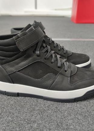 Кеди зимові з нубуку. черевики на білій підошві 40 - 45 розмір