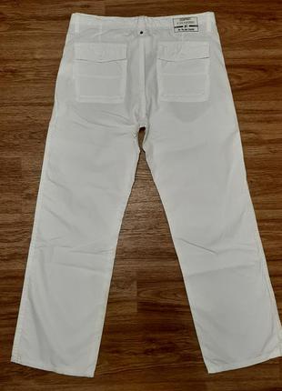 Мужские брюки из хлопковой ткани белые esprit р. 48-50 (34/32) германия6 фото