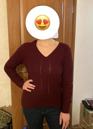 Бордовый свитер1 фото