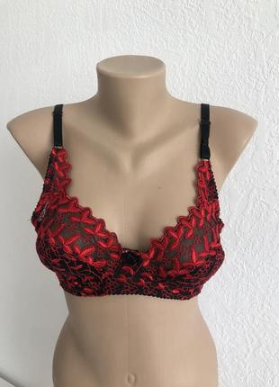 Бюстгальтер красное_черный 75