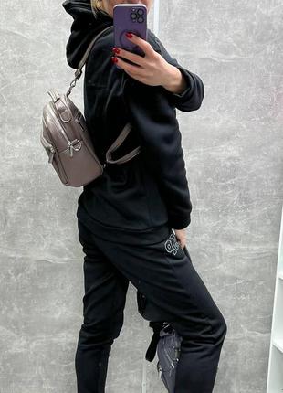 Стильний універсальний маленький рюкзак сумка жіноча капучино4 фото