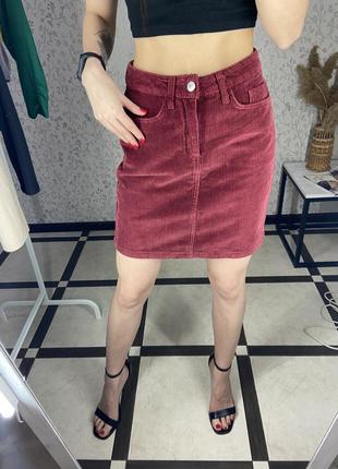 Вельветовая юбка2 фото