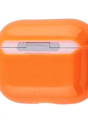Чехол для apple airpods pro uh-500 силиконовый ярко-оранжевый2 фото