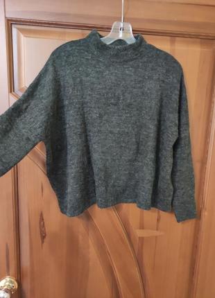 Женский свитер с высокой горловиной оверсайз р.44-46/s5 фото
