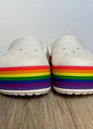 Крокс крокбенд радуга платформа crocs crocband platform rainbow clog6 фото