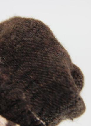 Перчатки детские шерстяные 6-9 лет мальчик осень-зима коричневый4 фото
