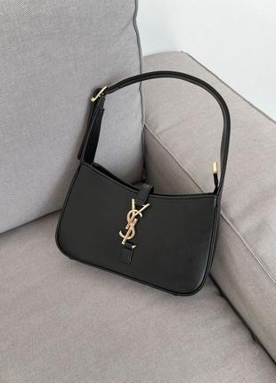 Сумочка жіноча чорна, клатч багет yves saint laurent hobo black