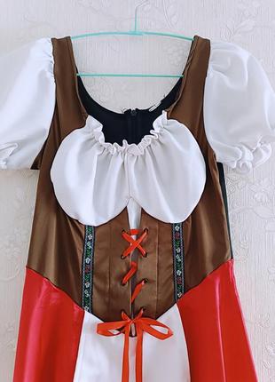 Карнавальное платье в баварском стиле октоуберфест размер с-м8 фото
