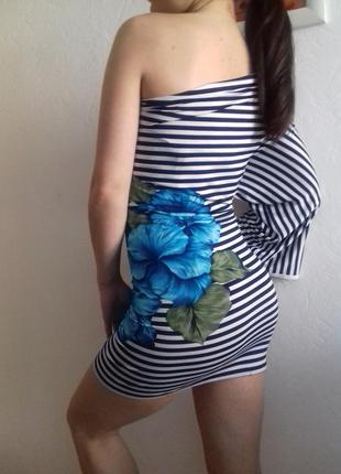 Очень крутое платье-туника с разрезом на рукаве+ подарок!5 фото