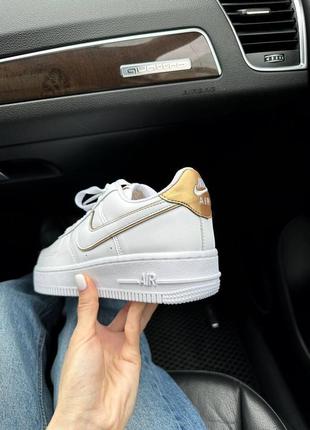 Кроссовки nike air force 1 07 essential white gold3 фото
