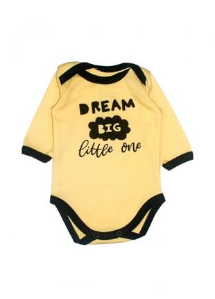 Боді дитячий dream big жовтий tm mishka1 фото