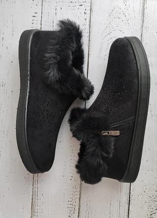 Жіночі чорні бурки бабуши теплі і легкі  24,5см3 фото