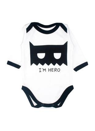 Боді дитячий білий з принтом tm mishka