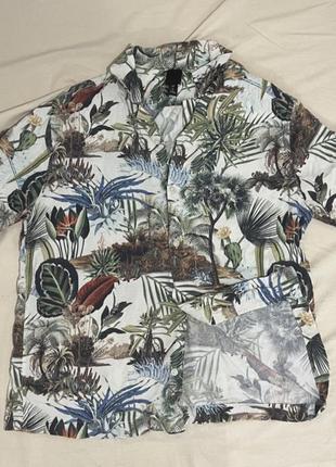 Стильная гавайская рубашка h&amp;m