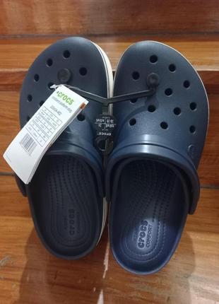 Крокс крокбенд клог платформа сині crocs crocband platform navy clog9 фото