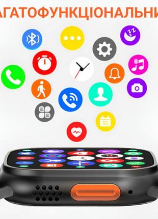 Черные смарт-часы smartx8 ultra с nfc и функцией голосового общения, водостойкие4 фото