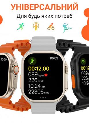 Черные смарт-часы smartx8 ultra с nfc и функцией голосового общения, водостойкие3 фото