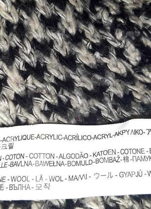 Стильный чёрно - белый пуловер / свитер zara knit, оригинал, молниеносная отправка8 фото