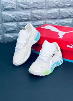 Женские кроссовки puma белые текстиль кроссовки пума