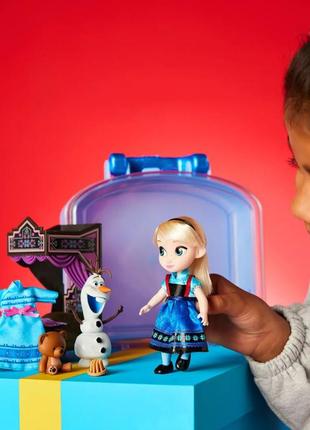 Disney animators collection мини эльза в чемоданчике холодное сердце elsa mini doll1 фото