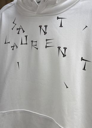 Худи saint laurent white 4