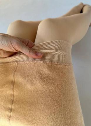 Колготи лосіни на хутрі теплі під джинси жіночі утеплені на флісі гамаші термобілизна штани зимові