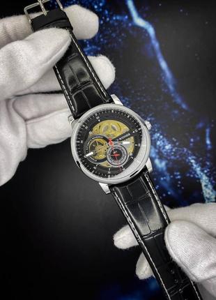 Чоловічий годинник вінер наручний годинник winner 8196 механічний годинник годинник на руку з шкіряним ремінцем