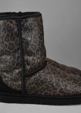 Ugg australia classic short leopard уггі черевики чоботи жіночі зимові овчина цигейка 40 р/26 см.